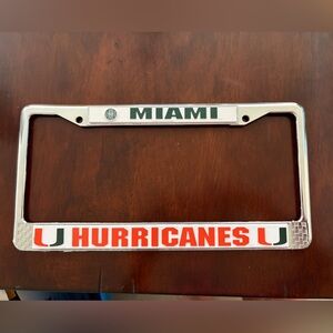 Miami Hurricanes License Plate Frame